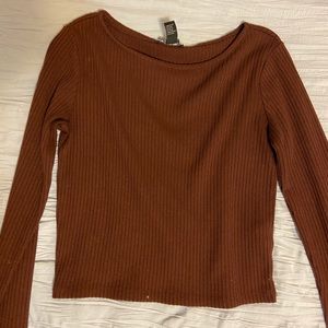 Textured crop top sweater